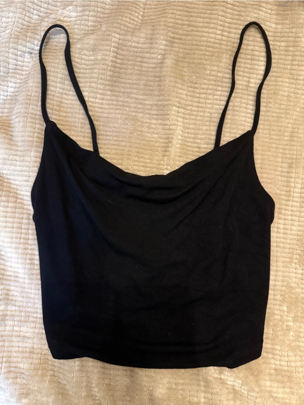 Me to We Black Spaghetti Strap Tank Top